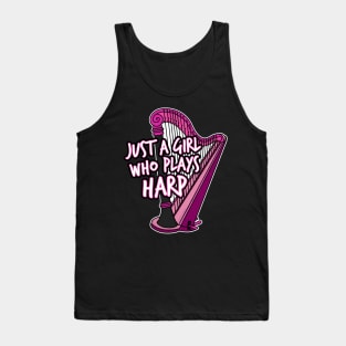 Just A Girl Who Plays Harp Female Harpist Tank Top